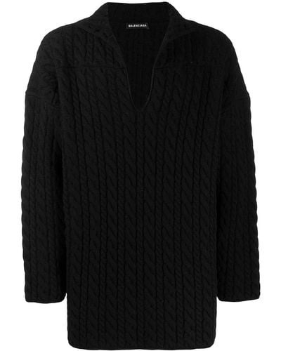 Balenciaga Pullover mit V-Ausschnitt - Schwarz