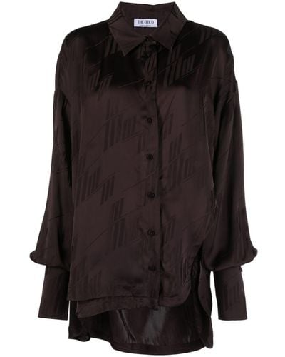 The Attico Uitgesneden Blouse - Zwart