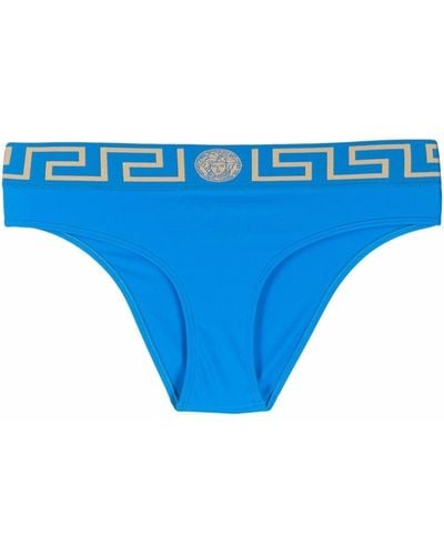 Versace Greca Border Bikini Bottoms - Blue