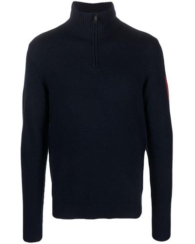 Rossignol High-neck Stripe-print Sweater - Blue