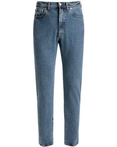 Bally Slim-cut Cotton Tapared Jeans - Blue