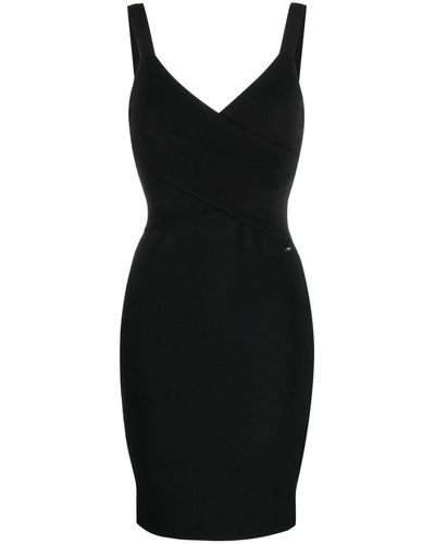 Armani Exchange クロスディテール ドレス - ブラック