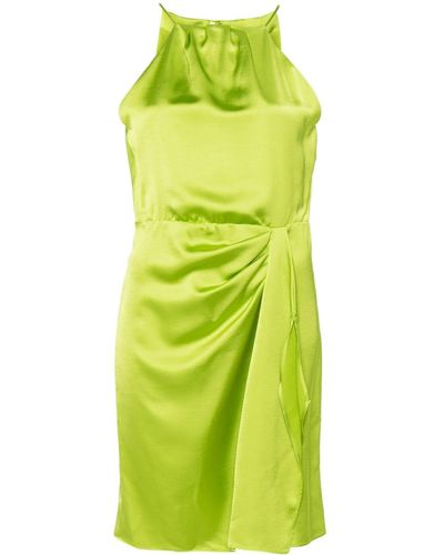 Pinko Reotrone Satin Mini Dress - Green