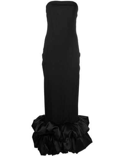 Concepto Ruffle-trim Strapless Dress - Black