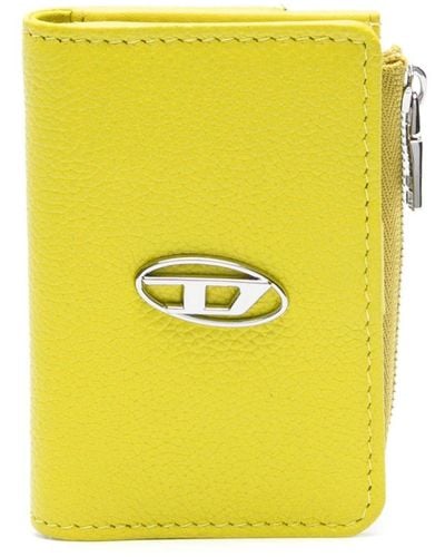 DIESEL Hissu Evo Leather Wallet - Yellow