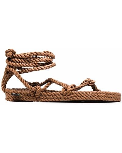 Nomadic State Of Mind Strappy Rope Sandals - Brown