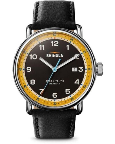 Shinola The Canfield 43mm Horloge - Zwart