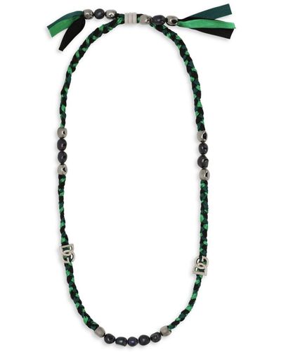 Dolce & Gabbana Collier tressé « Bananier » - Vert