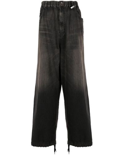 Maison Mihara Yasuhiro Jeans Met Wijde Pijpen - Zwart