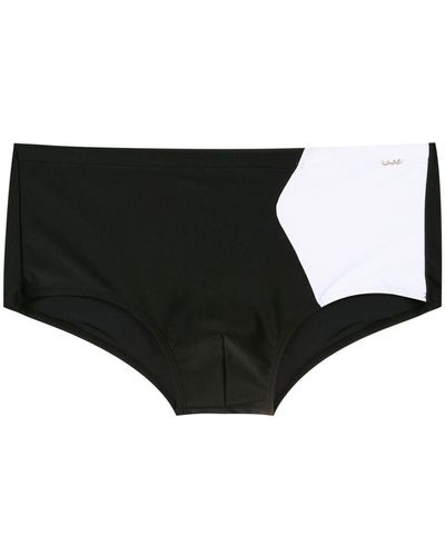 Amir Slama Two-tone Slip-on Swim Shorts - Black