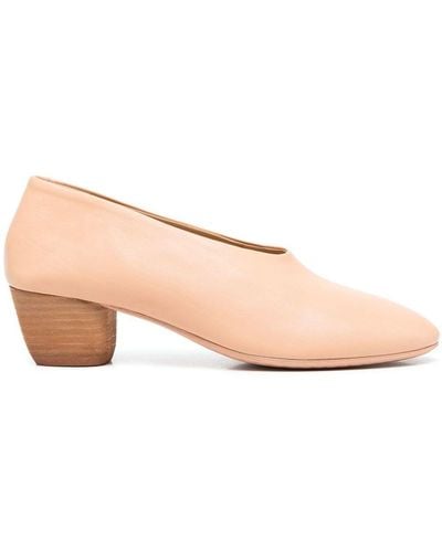 Marsèll Leather Almond-toe Court Shoes - Pink