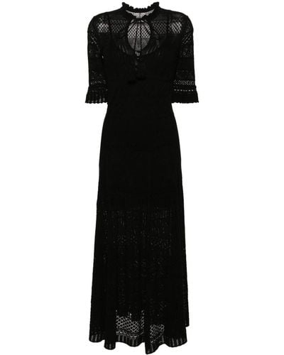 Zadig & Voltaire Memphis Pointelle-knit Maxi Dress - Black