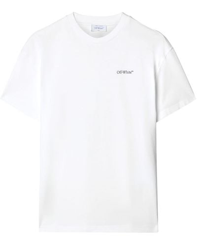 Off-White c/o Virgil Abloh T-Shirt mit Blumen-Print - Weiß