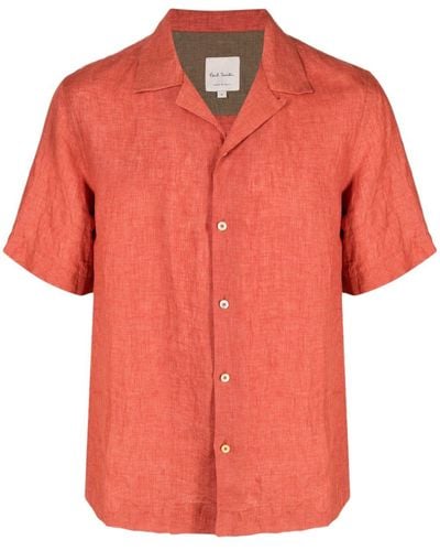 Paul Smith Hemd aus Leinen - Orange