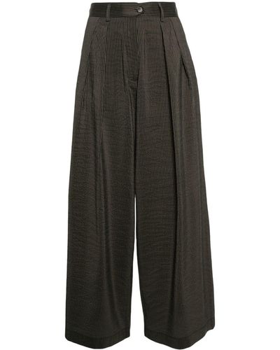 Societe Anonyme Andy Striped Trousers - Groen