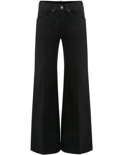 Victoria Beckham Edie Mid-rise Flared Jeans - Black