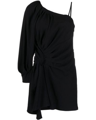 IRO One-shoulder Asymmetric-hem Dress - Black