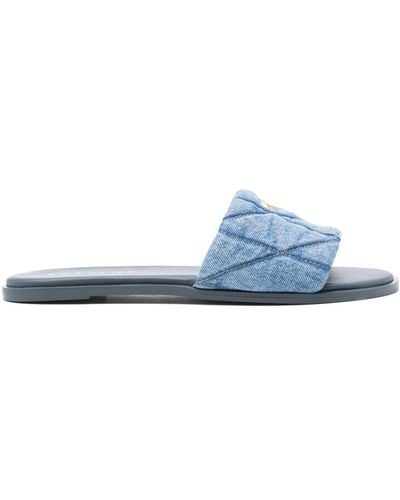 COACH Holly Diamond-quilted Sandals - Blue