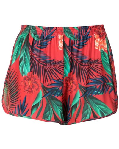 Lygia & Nanny Lee Shorts mit botanischem Print - Rot