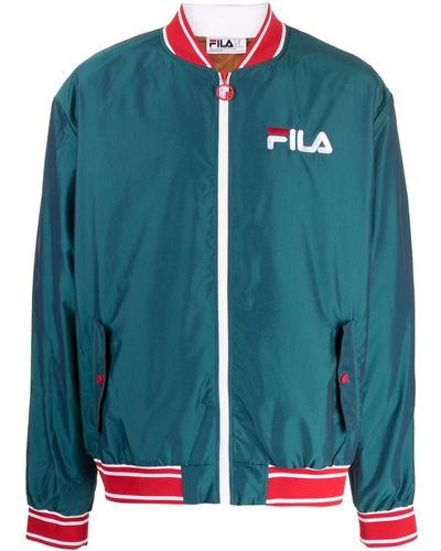 Fila Veste bomber à logo brodé - Vert