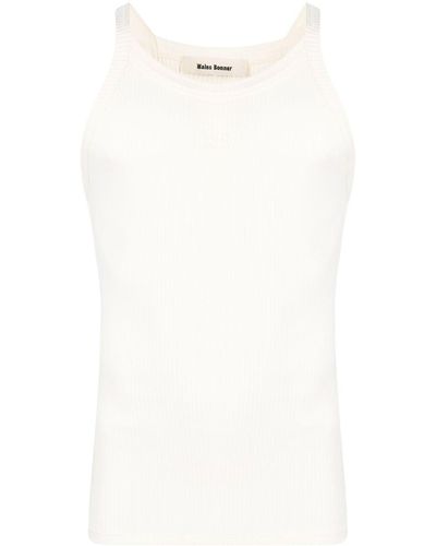 Wales Bonner Groove Ribbed Tank Top - White