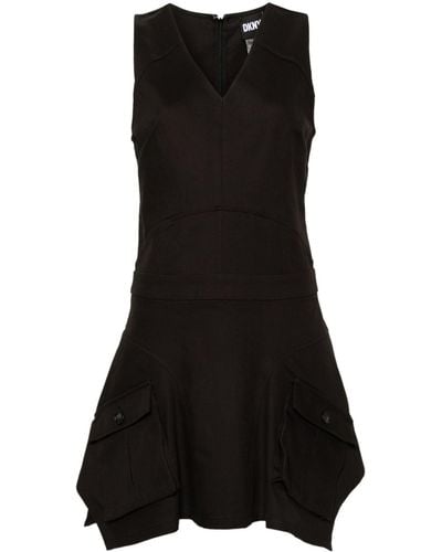 DKNY V Neck Dress - Black