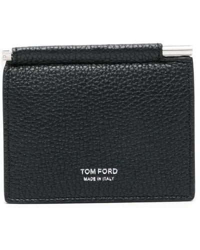 Tom Ford Portafoglio bi-fold in pelle - Nero