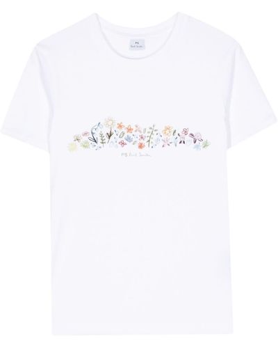 PS by Paul Smith Illustration-style Print T-shirt - White