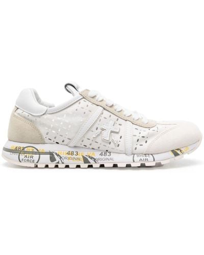 Premiata Lucy 6669 Perforated Trainers - White