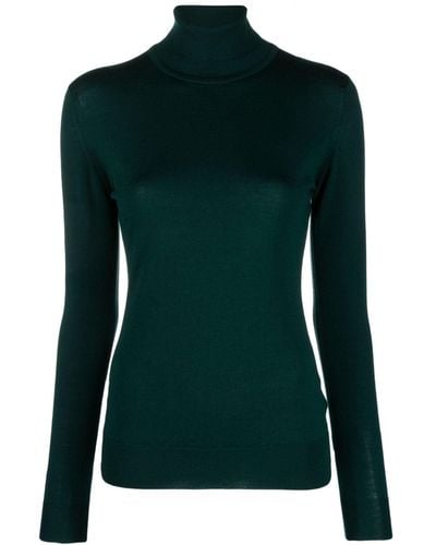 John Smedley Catkin Roll-neck Sweater - Green
