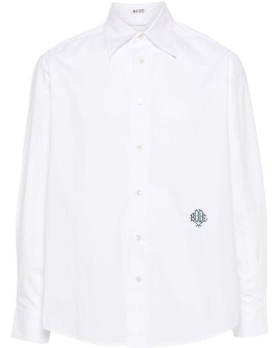 Bode Camisa con logo bordado - Blanco