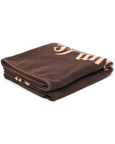 Stockholm Surfboard Club Jacquard-logo Beach Towel - Brown