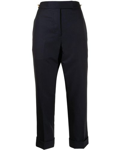 Thom Browne Pantalon Super 120's à coupe slim - Bleu