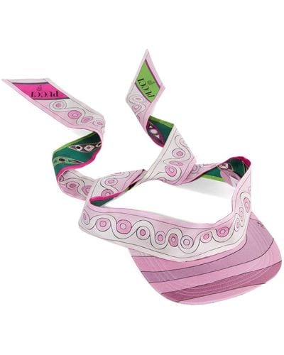 Emilio Pucci Mütze aus Seide mit Print - Pink