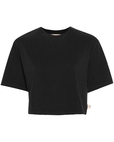 7 For All Mankind X Chiara Biasi Cropped T-shirt - Black