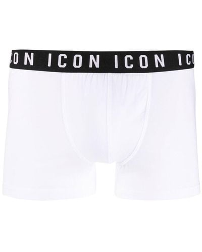 DSquared² Icon Logo-waistband Briefs - White