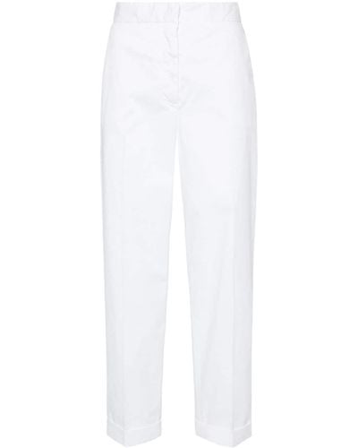 Antonelli Cotton-blend Tapered Trousers - White