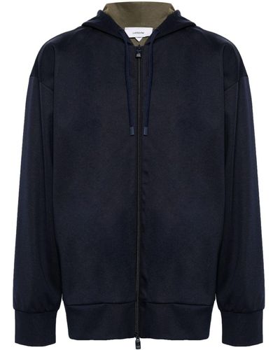 Lardini Long-sleeve Hooded Jacket - Blue