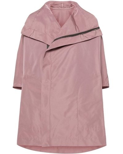 Rick Owens Zipped Twill Raincoat - Pink