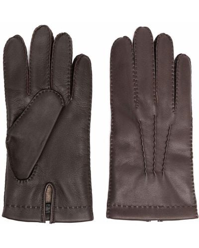 Mackintosh Shaftesbury Handschuhe aus Leder - Braun