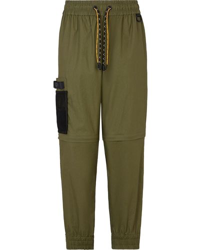 Fendi Pantaloni sportivi con zip - Verde