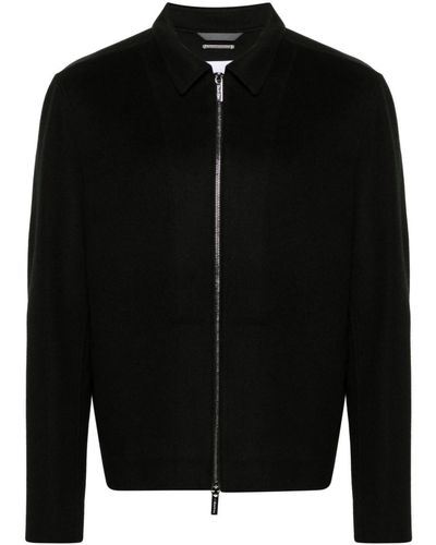 Calvin Klein Zip-up Fleece Shirt Jacket - Black