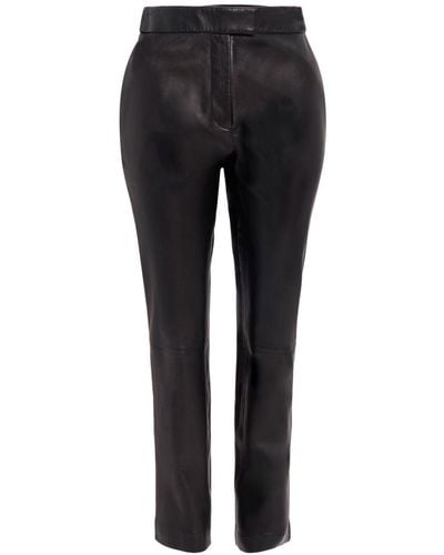 Altuzarra Tod Slim-cut Leather Pants - Black