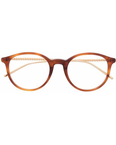 Boucheron Lunettes de vue à monture ronde - Marron