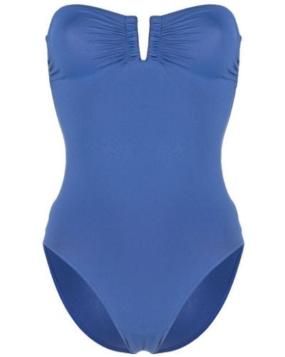 Eres Cassiopée Ruched Cut-out Swimsuit - Blue