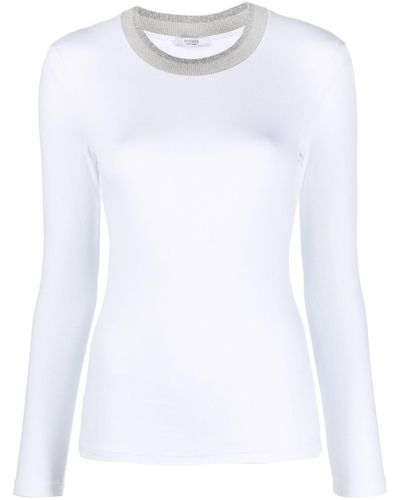 Peserico Round-neck Long-sleeve Jumper - White