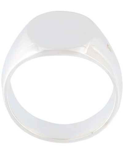 Tom Wood Bague "The Oval" - Blanc
