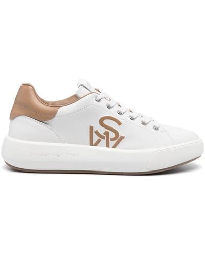 Stuart Weitzman Sw Pro Leather Sneaker - White