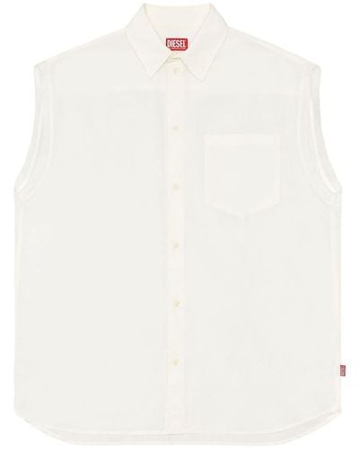 DIESEL Mouwloos Overhemd - Wit