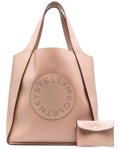 Stella McCartney Perforated Logo Tote Bag - Pink